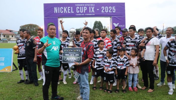 Bupati Irwan Tutup Nickel Cup IX Lutim 2025, Budiro FC Pertahankan Gelar Juara
