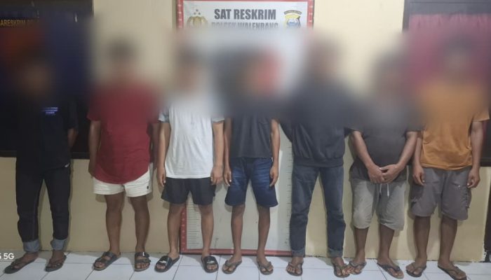 Respon Cepat Polres Luwu, 7 Pelaku Penyiram Air Panas di Walenrang Utara Diringkus