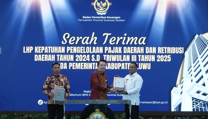 Pemkab Luwu Terima Rapor Kinerja dari BPK, Fokus Benahi Pajak dan Retribusi
