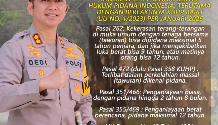 Patroli Diperketat, Polres Palopo Tak Segan Jerat Pelaku Tawuran dengan KUHP Baru