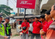 Satlantas Polres Luwu Edukasi Kurir JNT Lewat Program Polantas Menyapa Mappatabe