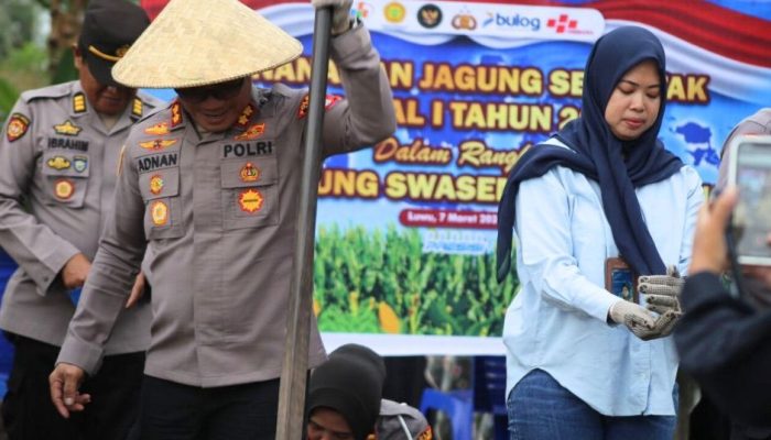 Dukung Ketahanan Pangan, Kapolres Luwu Pimpin Penanaman Jagung Serentak di Kamanre