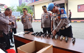 Pastikan Sesuai Prosedur, Polres Palopo Gelar Pemeriksaan Senjata Api Personel