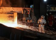 PT Bumi Mineral Sulawesi Sukses Lakukan Tapping Perdana Smelter Plant 2