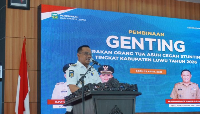 Bupati Luwu Buka Program GENTING, Ajak Masyarakat Jadi Orang Tua Asuh Cegah Stunting