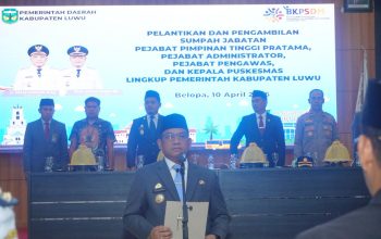 Lantik Pejabat, Bupati Luwu: Tak Sesuai Harapan, Silakan Mundur!