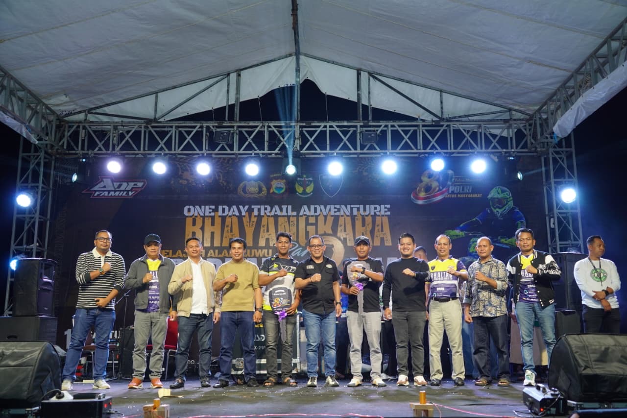 Wabup Luwu Hadiri Penutupan One Day Trail Adventure Bhayangkara Trabhara Jelajah Alam Luwu