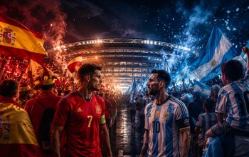 Besok Argentina dan Spanyol Saling Jegal Demi Takhta Juara Dunia Besok Argentina dan Spanyol Saling Jegal Demi Takhta Juara Dunia