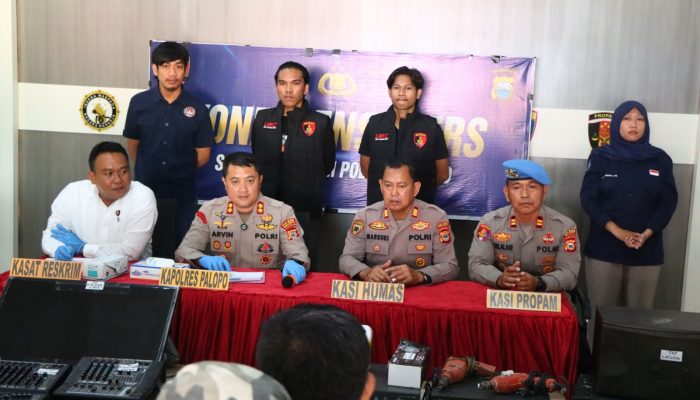 Polres Palopo Tangkap Pelaku Pencurian di 12 Masjid Wilayah Palopo dan Luwu