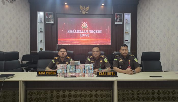 Kejari Luwu Pulihkan Kerugian Negara Sebesar Rp1,44 Miliar