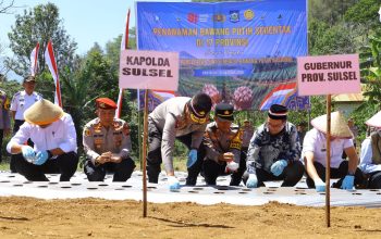 Kapolda Sulsel Tanam Bawang Putih di Bantaeng