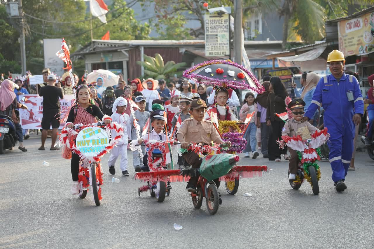 HUT ke-81 RI, Warga Pontap Gelar Karnaval dan Beragam Perlombaan