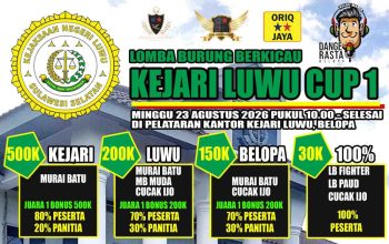 Kajari Luwu Cup I Siap Meriahkan HUT ke-81 RI, 34 Kelas Burung Berkicau Dipertandingkan