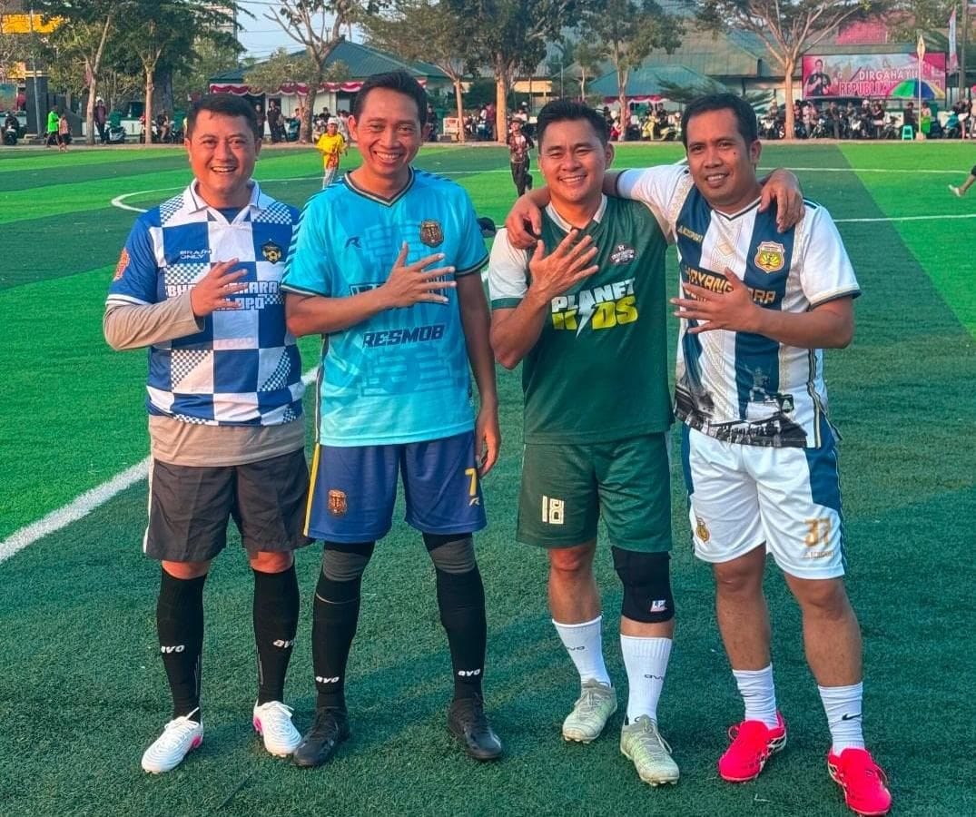 TNI-Polri Luwu Raya Pererat Sinergitas Lewat Friendly Match Sepak Bola
