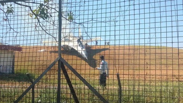 Pesawat Tempur Sukhoi Overrun di Bandara Sultan Hasanuddin Maros