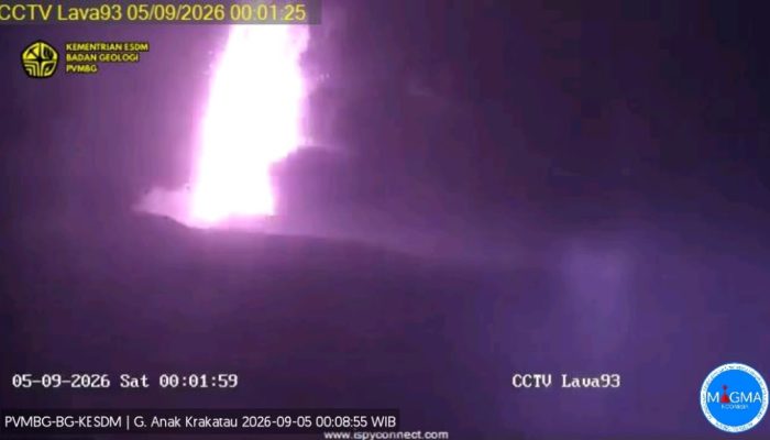 Erupsi Anak Krakatau Picu Hujan Abu di Banten, Status Tetap Siaga