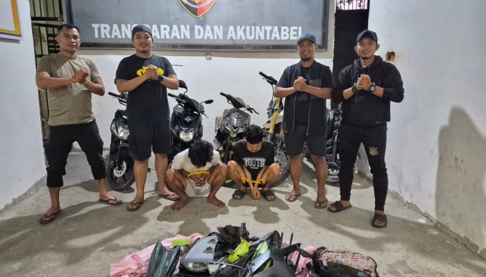 Tiga Terduga Pelaku Curanmor Diamankan Polres Luwu, Lima Motor Disita